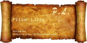 Piller Lilla névjegykártya